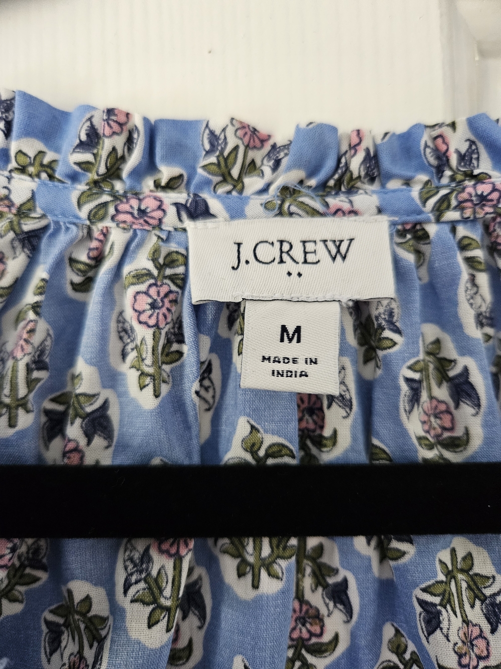 J. Crew Light Blue Floral Peasant Blouse - Picture 2 of 7